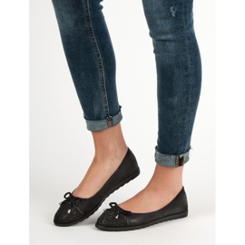 SHELOVET Bailarinas casuales negro 5