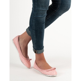 SHELOVET Bailarina con encaje rosado 1