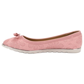 SHELOVET Bailarina con encaje rosado 3