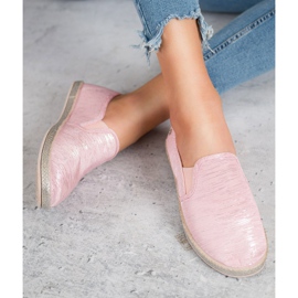 Balada Zapatillas brillantes sin cordones rosado 3