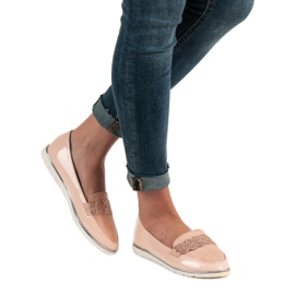 SHELOVET Mocasines lacados rosa 1