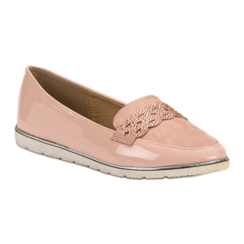 SHELOVET Mocasines lacados rosado 2