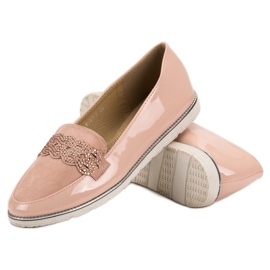SHELOVET Mocasines lacados rosado 4