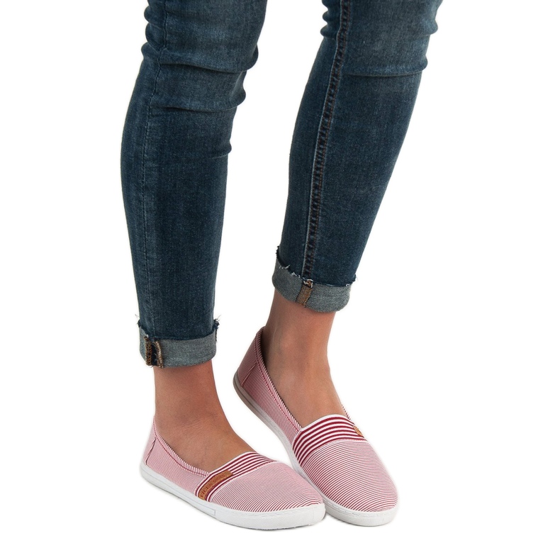 Cómodo VICES Slipony blanco rojo 1