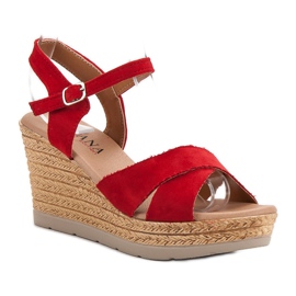 SHELOVET Sandalias rojas rojo 3