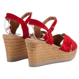 SHELOVET Sandalias rojas rojo 5
