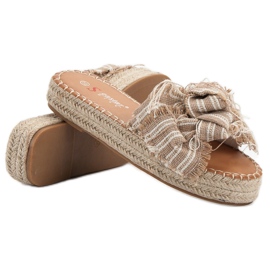 Seastar Pantuflas Rayas marrón 3