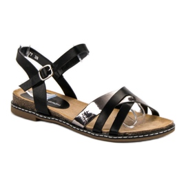 SHELOVET Sandalias casuales negro 2