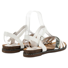 SHELOVET Sandalias casuales blanco 4