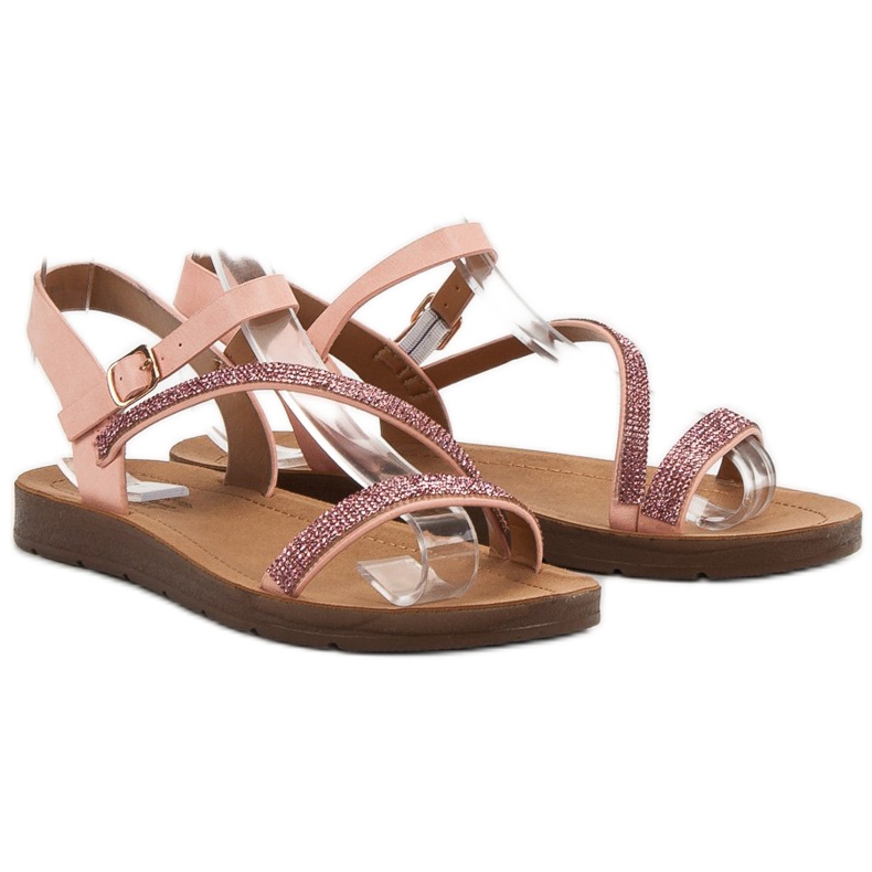 Camo Sandalias Con Circonita rosa 1