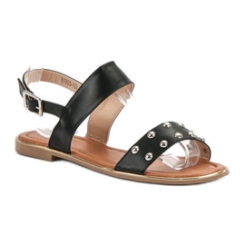 Cm Paris Sandalias con diamantes de imitación negro 2