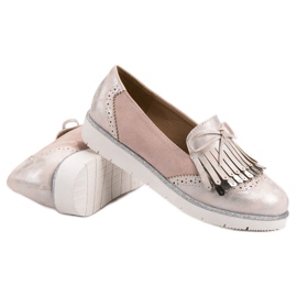 Balada Mocasines con flecos rosado 1