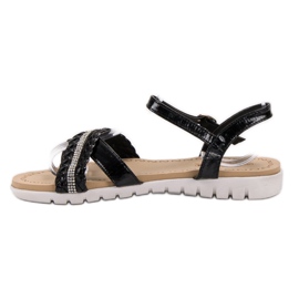 Groto Gogo Sandalias con cristales negro 2