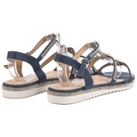 GUAPISSIMA Sandalias con Perlas azul 5