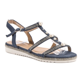 GUAPISSIMA Sandalias con Perlas azul 3