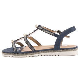 GUAPISSIMA Sandalias con Perlas azul 4