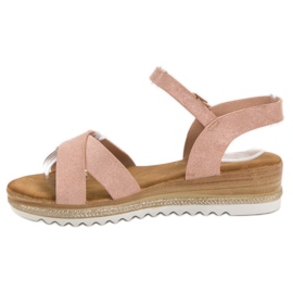 Bello Star Sandalias de ante rosado 2