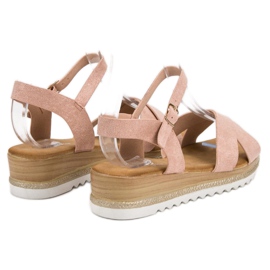 Bello Star Sandalias de ante rosado 3