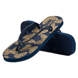 SHELOVET Chanclas ligeras azul marino 5