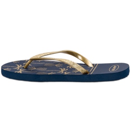 SHELOVET Chanclas ligeras azul amarillo 3