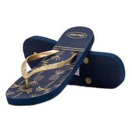 SHELOVET Chanclas ligeras azul amarillo 4