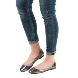 SHELOVET Bailarinas plateadas gris 4