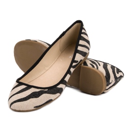 SHELOVET Bailarina Animal Print marrón 3