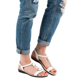 Camo Sandalias planas casuales blanco 5