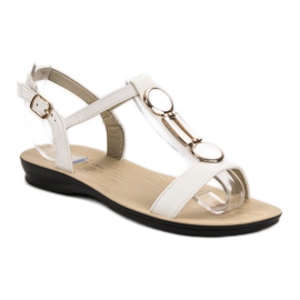 Camo Sandalias planas casuales blanco 2