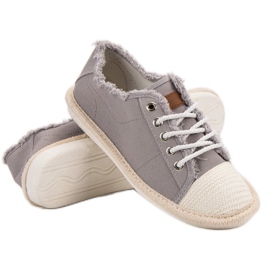 SHELOVET Alpargatas con cordones amarillo 1