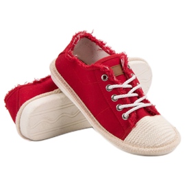 SHELOVET Alpargatas con cordones rojo 1 SHELOVET Alpargatas con cordones rojo 1