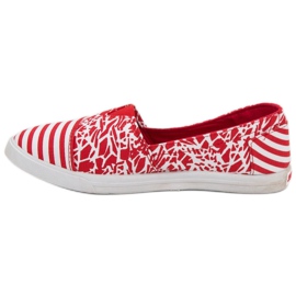 Sweet Shoes Slipons con patrón blanco rojo 2