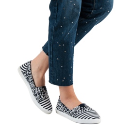 Sweet Shoes Slipons con patrón azul marino 5