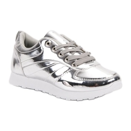SHELOVET Calzado deportivo lacado gris 2