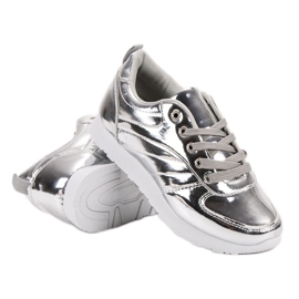 SHELOVET Calzado deportivo lacado gris 4