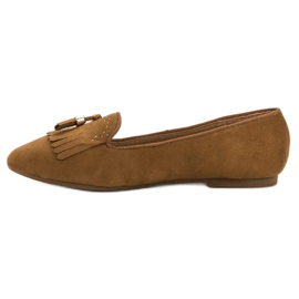 SHELOVET Mocasines con flecos marrón 4
