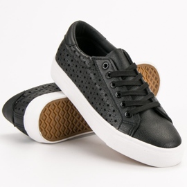 J. Star Zapatillas negras caladas negro 1
