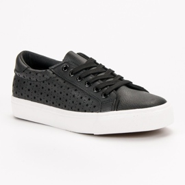 J. Star Zapatillas negras caladas negro 3