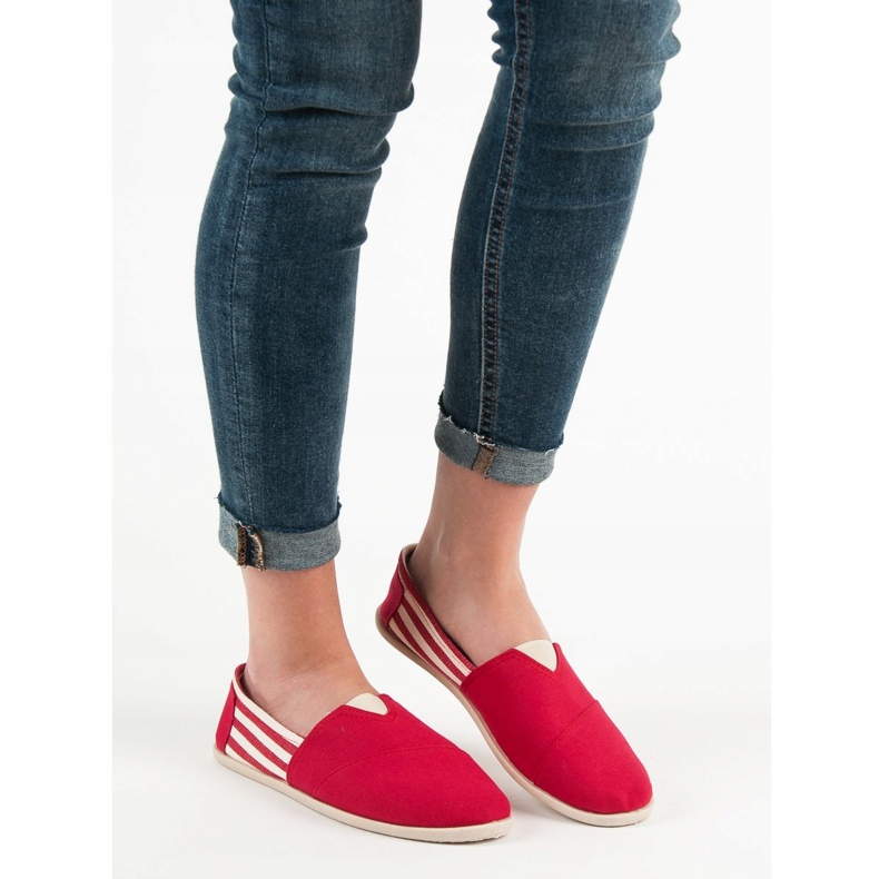 SHELOVET Zapatillas cómodas sin cordones rojo 2 SHELOVET Zapatillas cómodas sin cordones rojo 2