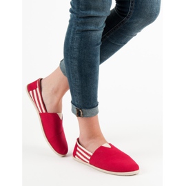 SHELOVET Zapatillas cómodas sin cordones rojo 5