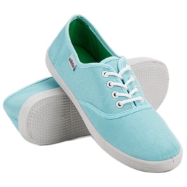 SHELOVET Zapatillas con cordones azul 4