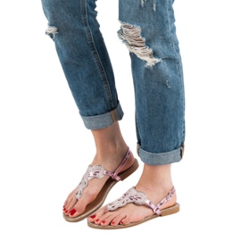 Queentina Cómodas sandalias rosas rosado 5