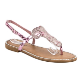 Queentina Cómodas sandalias rosas rosado 3