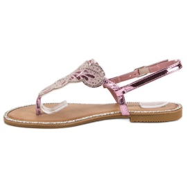 Queentina Cómodas sandalias rosas rosado 4