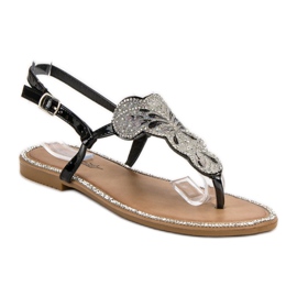 Queentina Cómodas sandalias negras negro 3