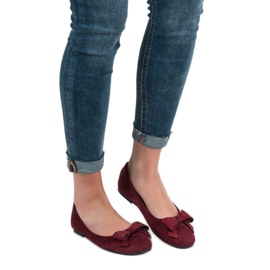 Best Shoes Bailarinas granate rojo 1