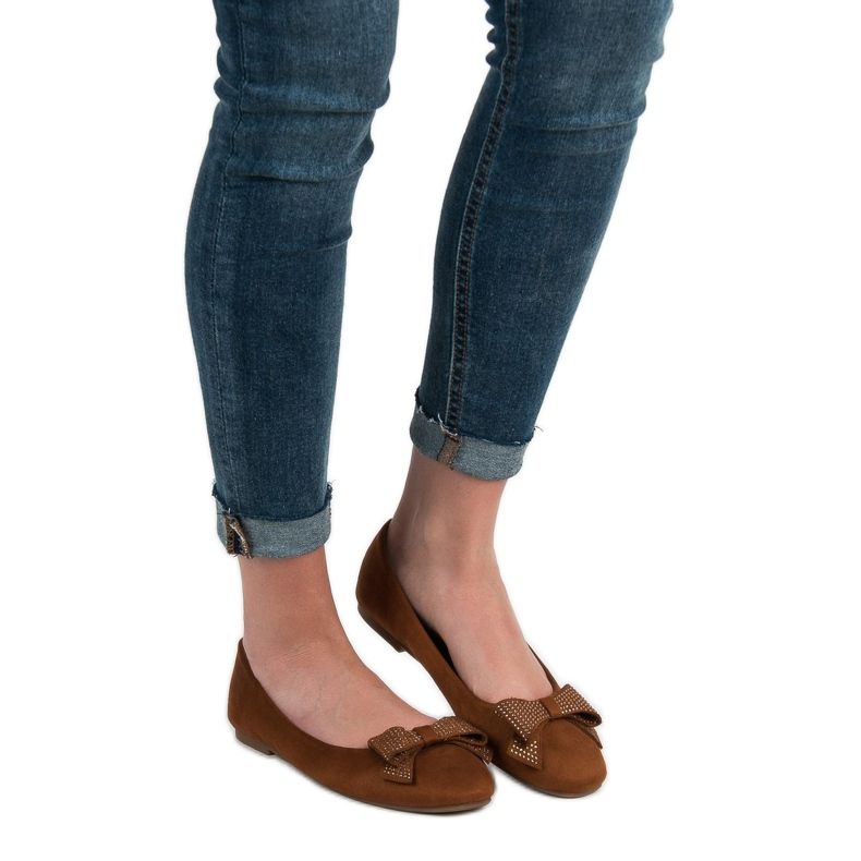 Best Shoes Bailarinas camel marrón 1