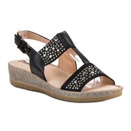 Kylie Sandalias en la plataforma negro 3