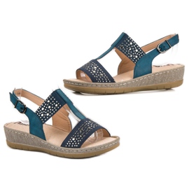 Kylie Sandalias en la plataforma azul 3