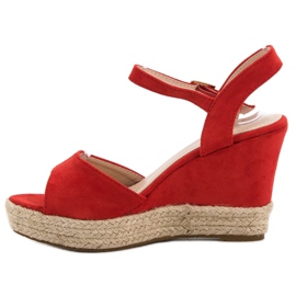 Bello Star Sandalias alpargatas rojo 4